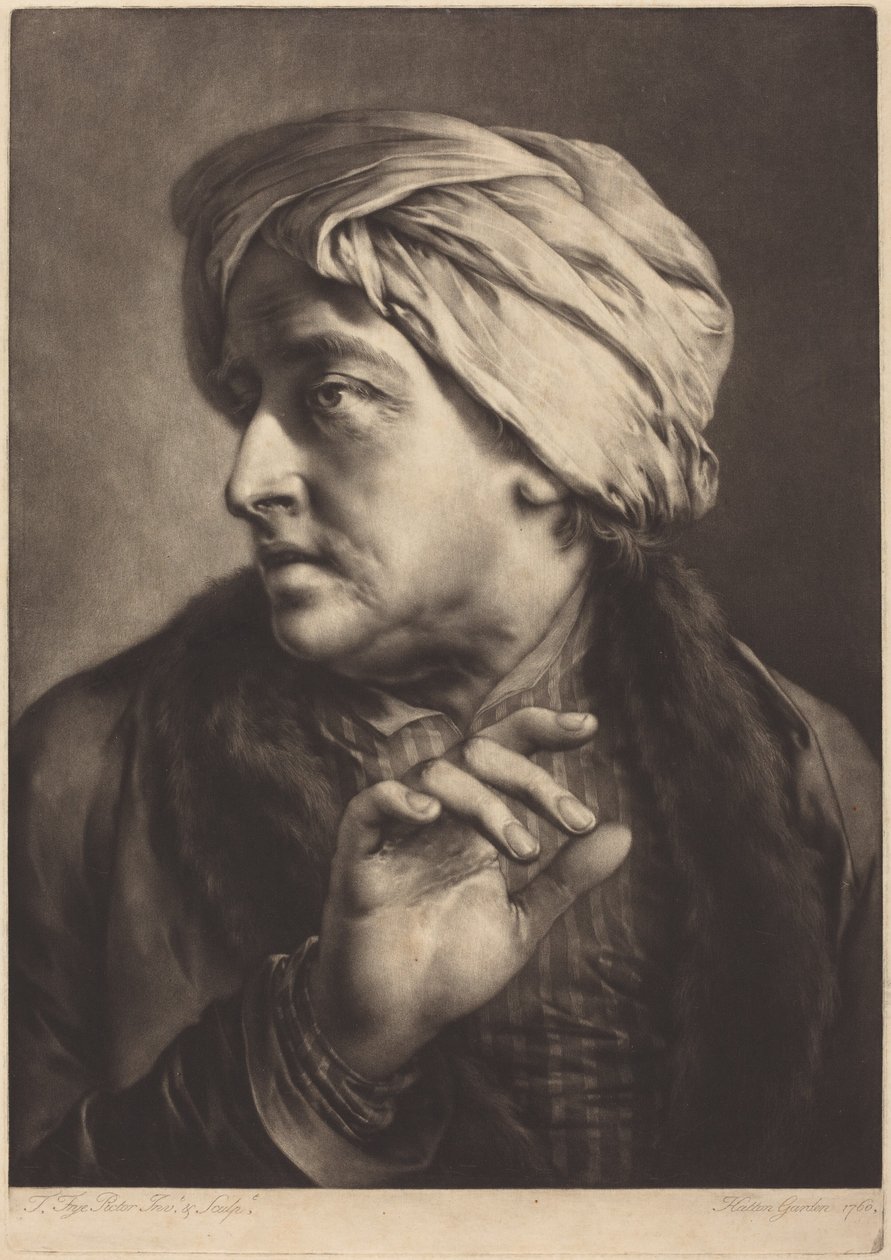 A Man with a Turban and Striped Shirt by Thomas Frye