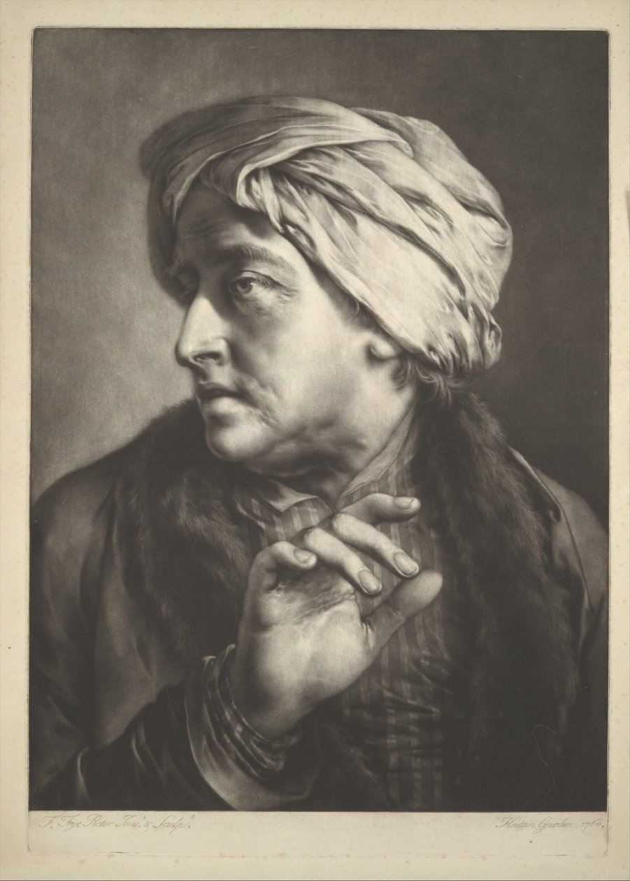 Head of a Man Wearing a Turban by Thomas Frye