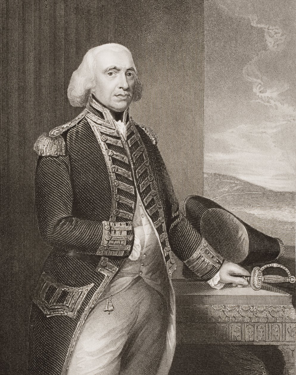 Richard Howe, 1st Earl Howe, illustration from 