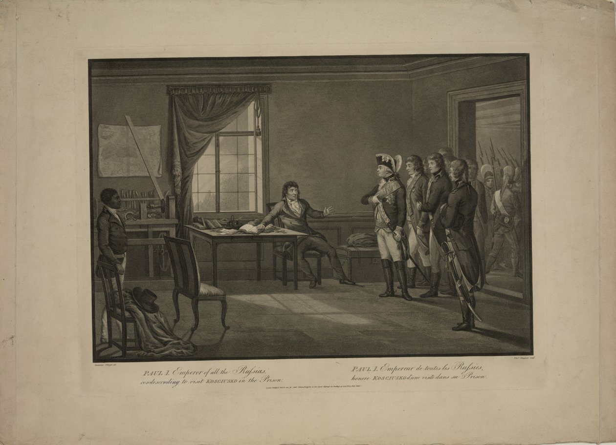 Emperor Paul I condescending to visit Kosciusko in the prison by Thomas Gaugain