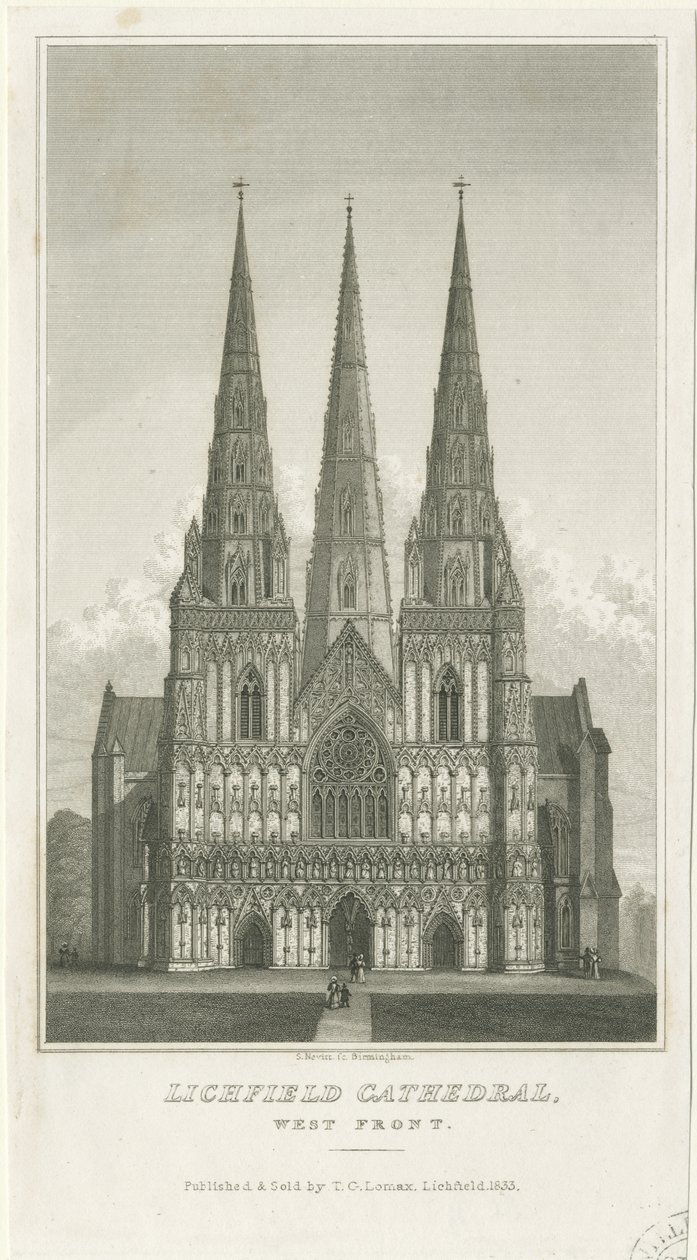 Lichfield Cathedral - West Front by Thomas George Lomax