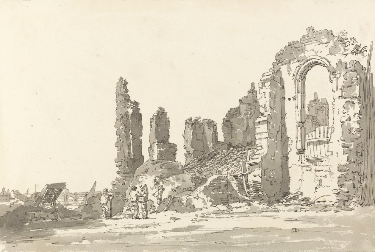 Ruins of the Savoy Palace, London by Thomas Girtin