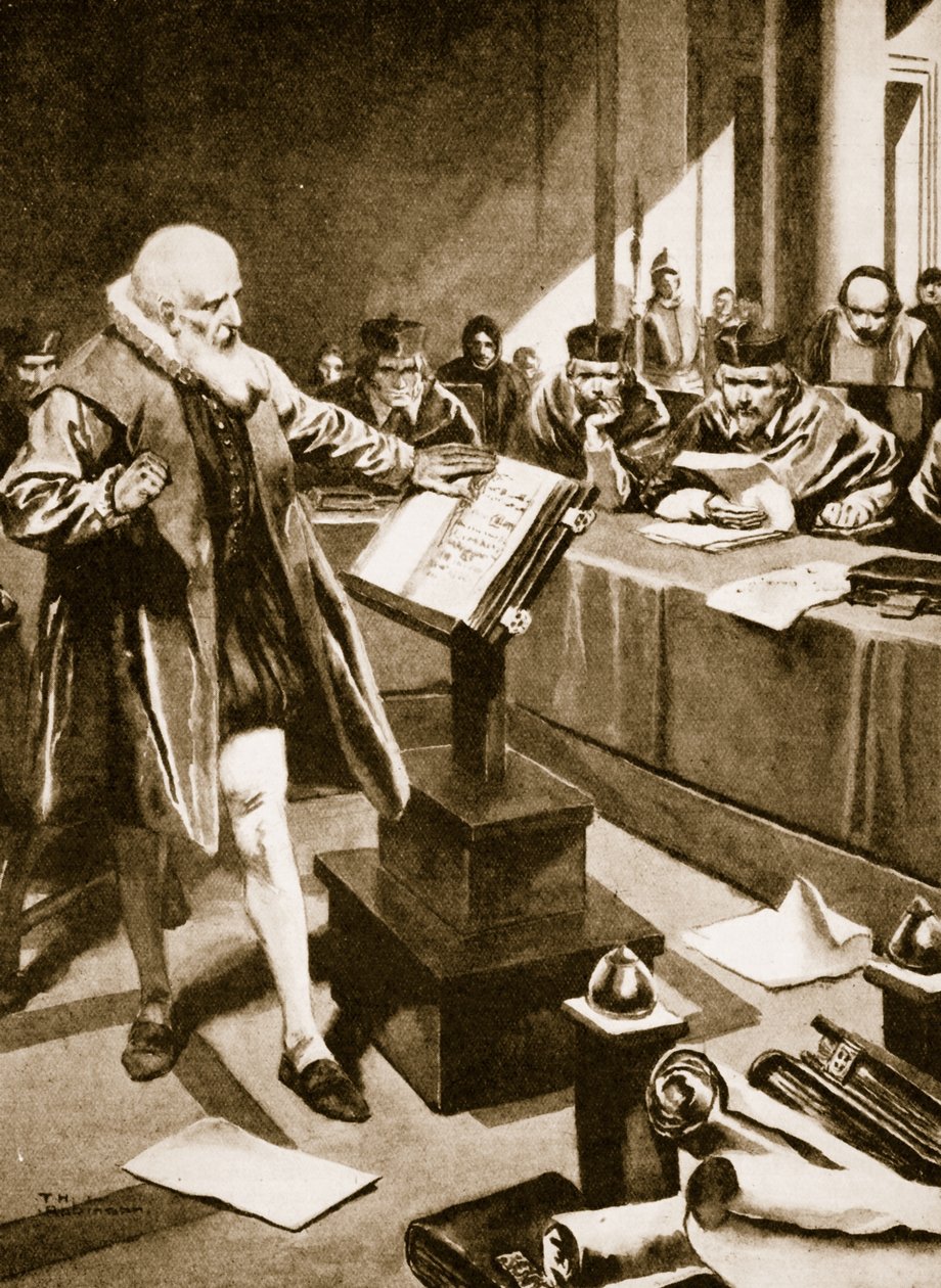 Galileo Appears Before the Cardinals by Thomas Heath Robinson