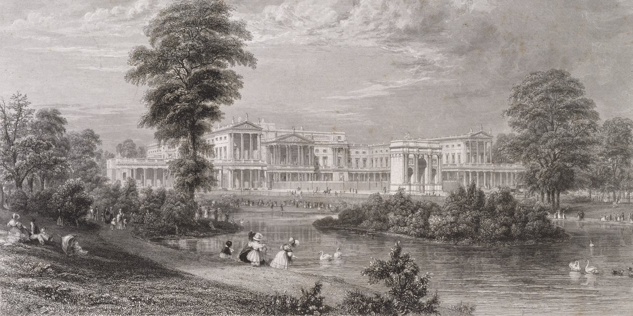 View of Buckingham Palace and Marble Arch, from St. James