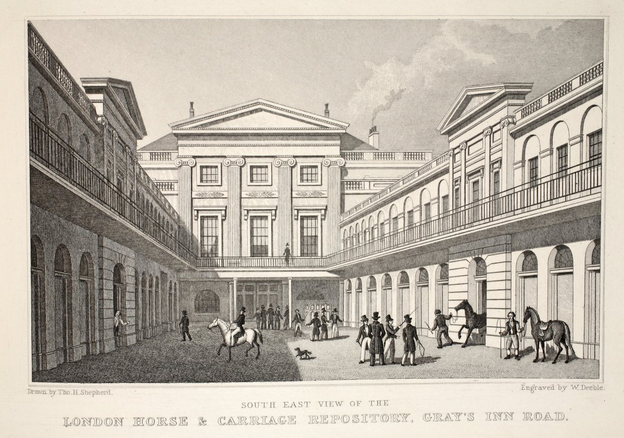 S.E. View of the London Horse and Carriage Repository, Gray