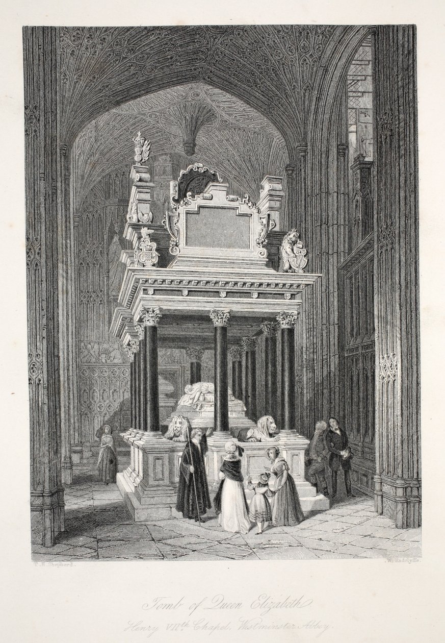 Tomb of Queen Elizabeth I, from 