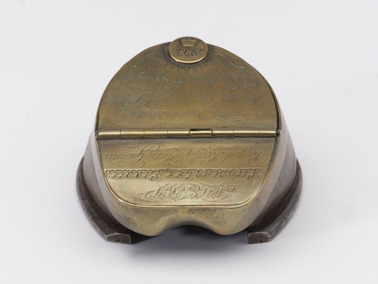 Horse’s hoof inkwell belonging to Captain William Tyrwhitt Drake, Royal Horse Guards, c.1829 by Thomas Lee