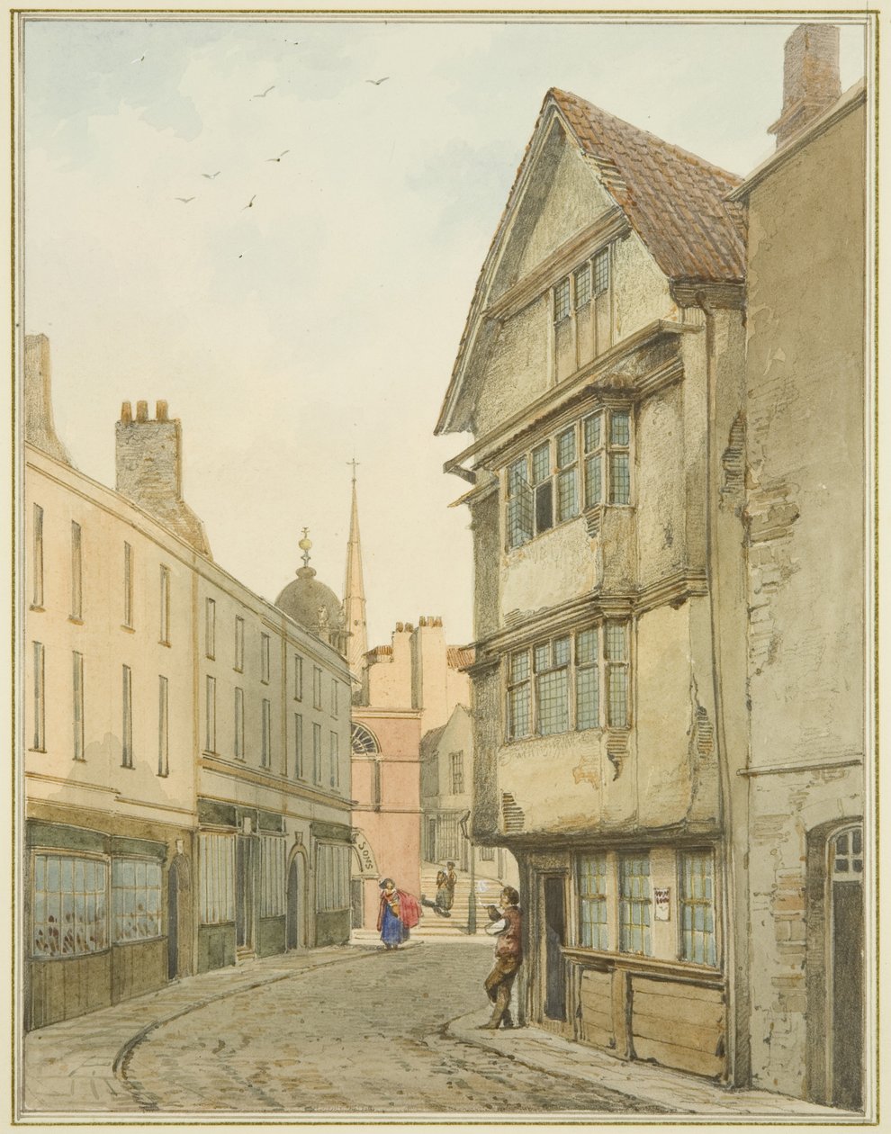 Back Street, looking north towards Baldwin Street by Thomas Leeson the Elder Rowbotham