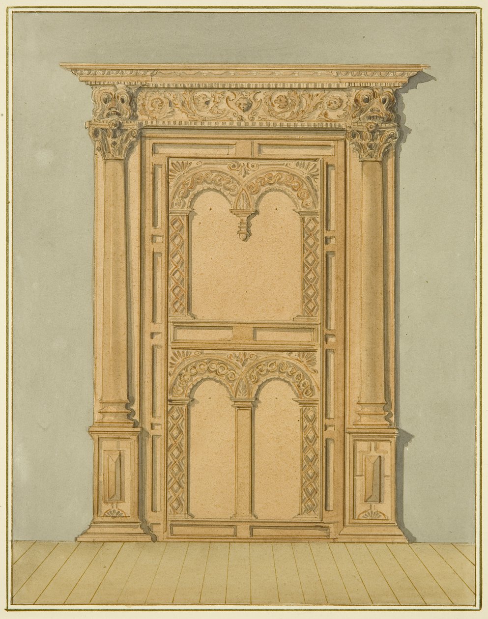 Carved Oak Doorway, 6 Redcliffe Street by Thomas Leeson the Elder Rowbotham