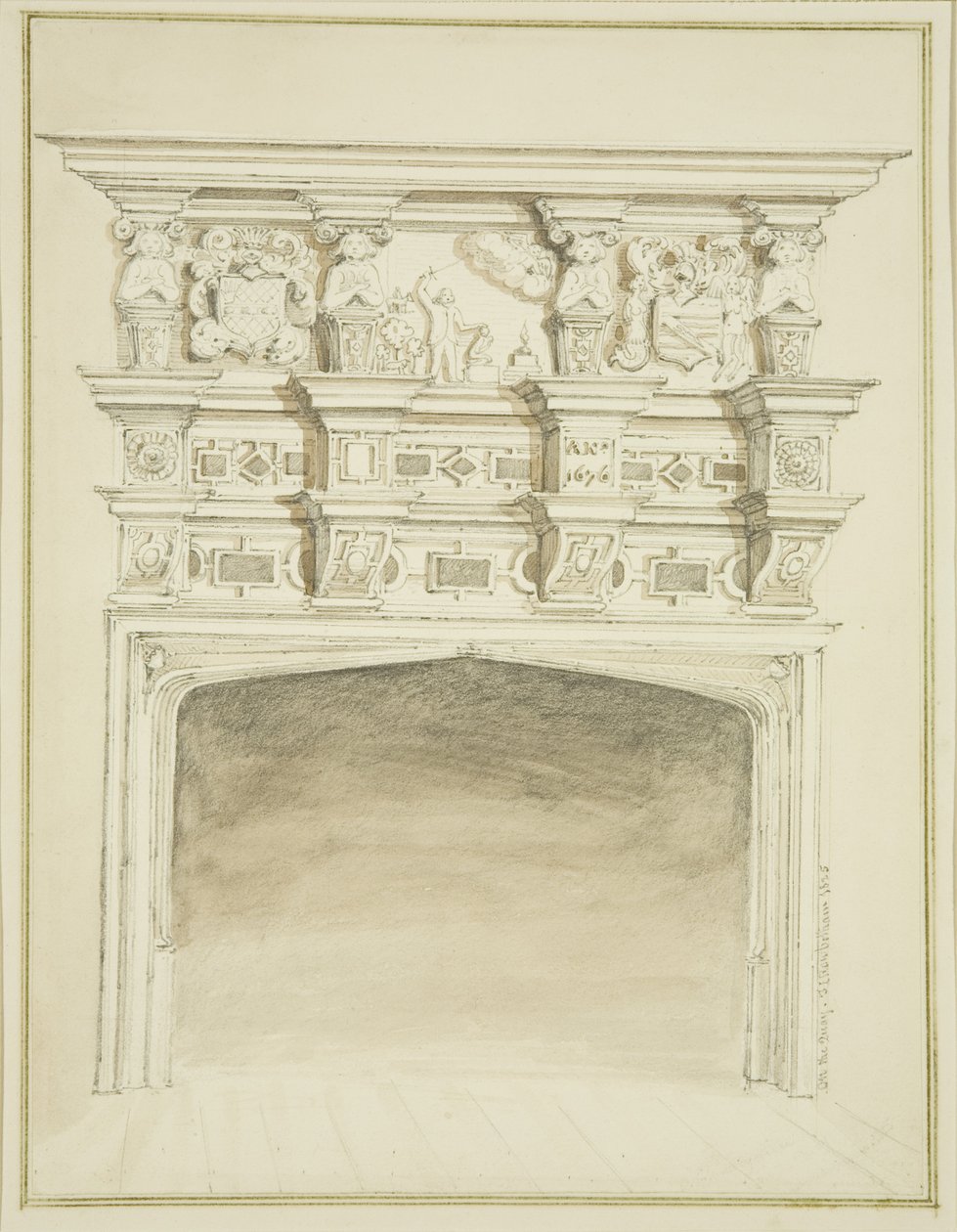 Chimneypiece at 49 Broad Quay by Thomas Leeson the Elder Rowbotham