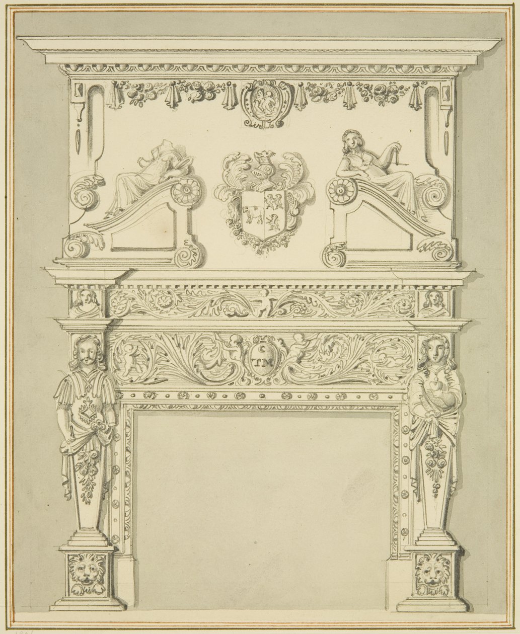 Chimneypiece in house in Lewin