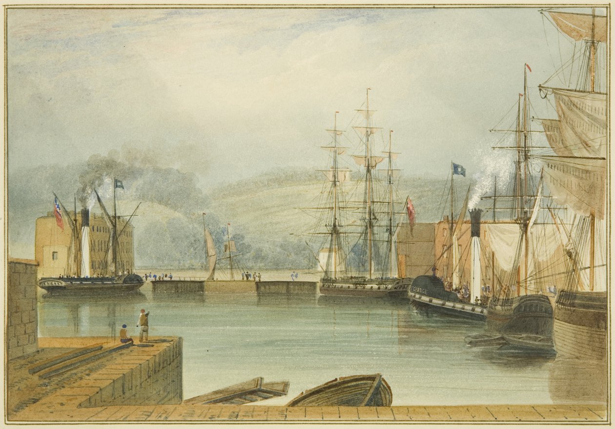 Cumberland Basin, with the paddle steamers 