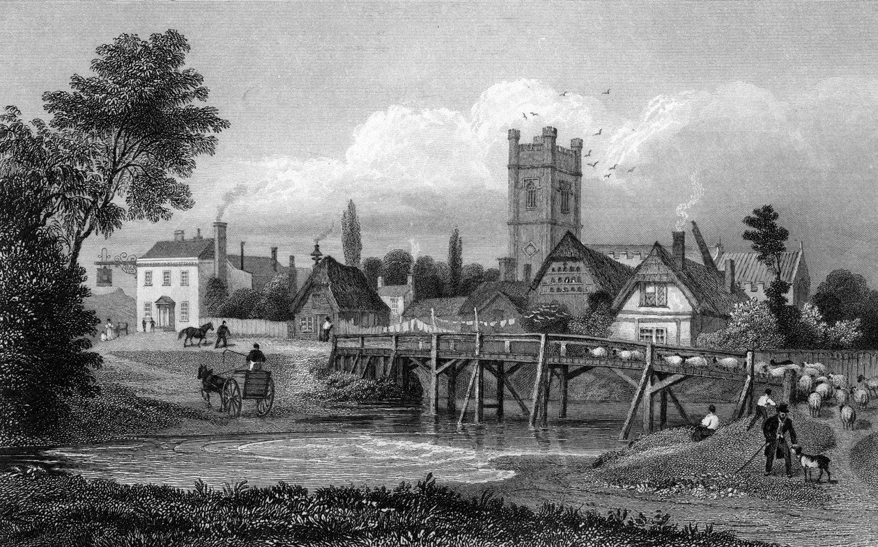 Easton, near Great Dunmow, Essex, engraved by Henry Adlard, 1832 by Thomas Mann Baynes