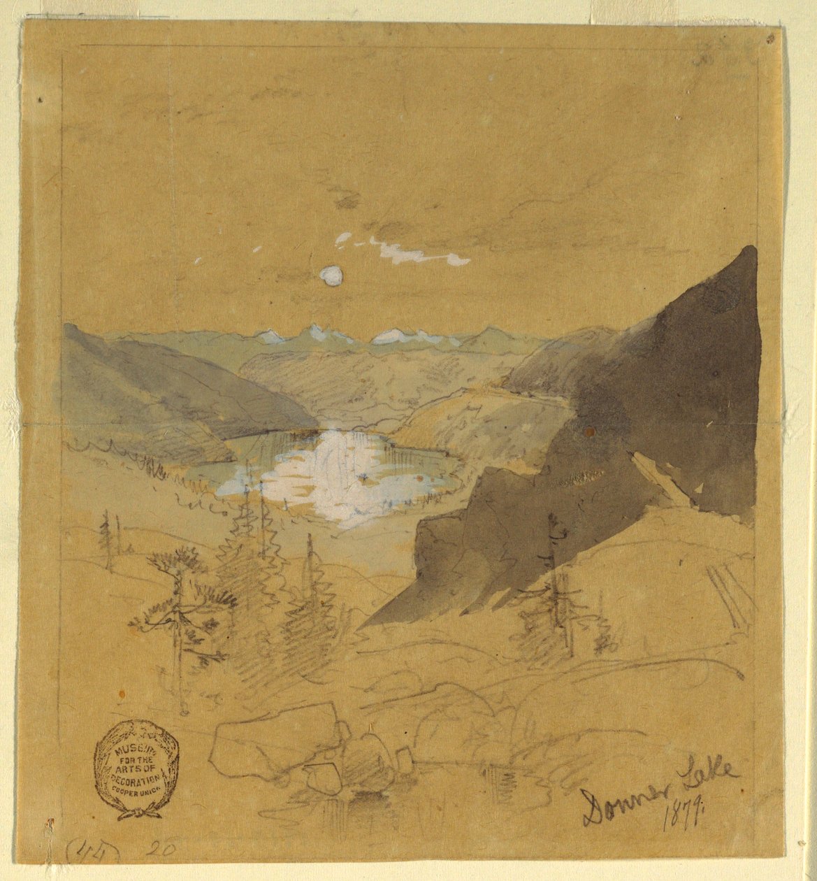 Drawing, Donner Lake, 1879 by Thomas Moran