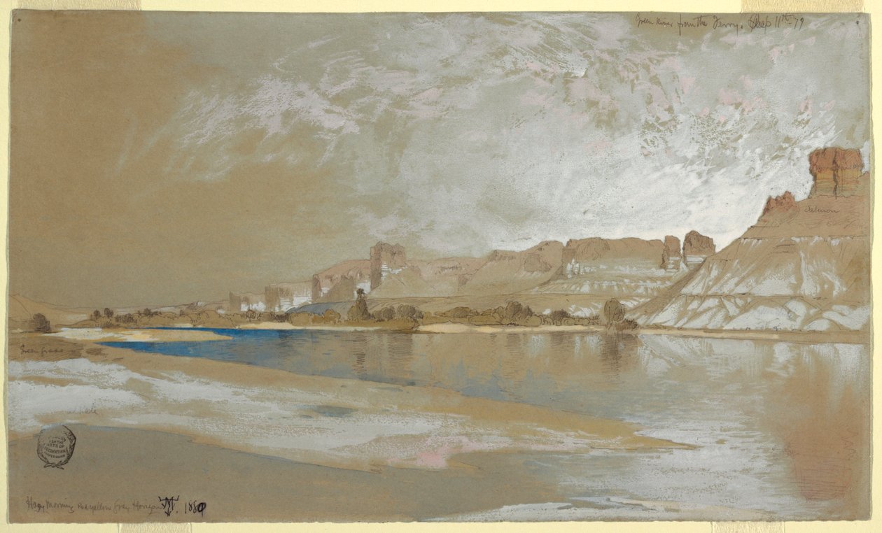 Green River from the Ferry, Wyoming Territory, September 11, 1889 by Thomas Moran