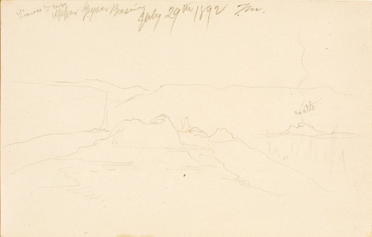 Lioness and Cubs, Upper Geyser Basin by Thomas Moran