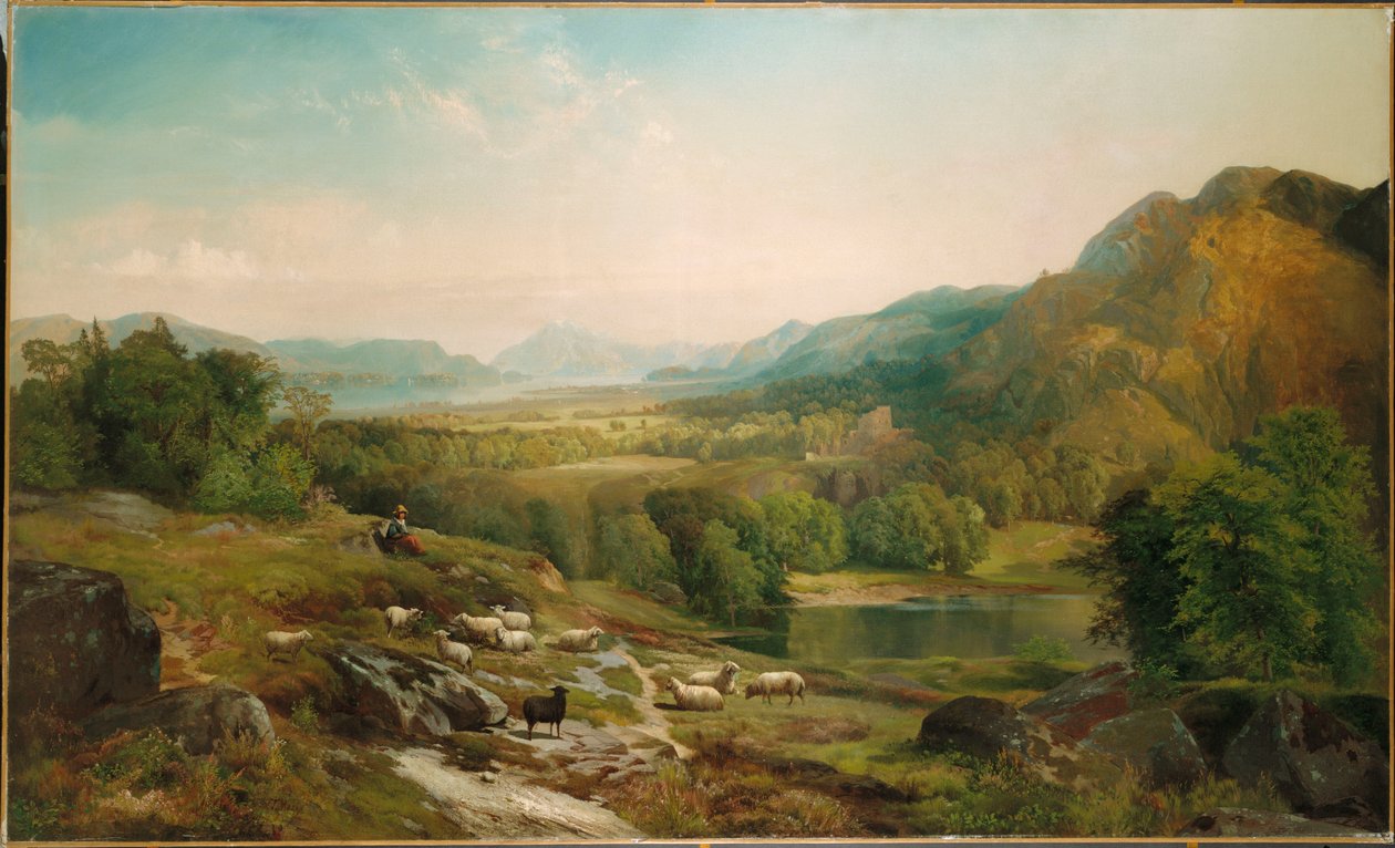 Minding the Flock, c.1867 by Thomas Moran