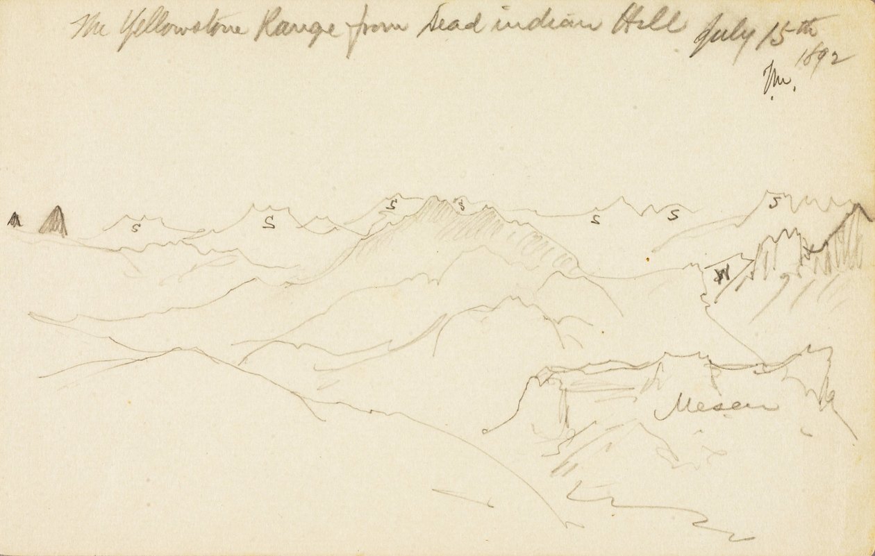 The Yellowstone Range from Dead Indian Hill by Thomas Moran