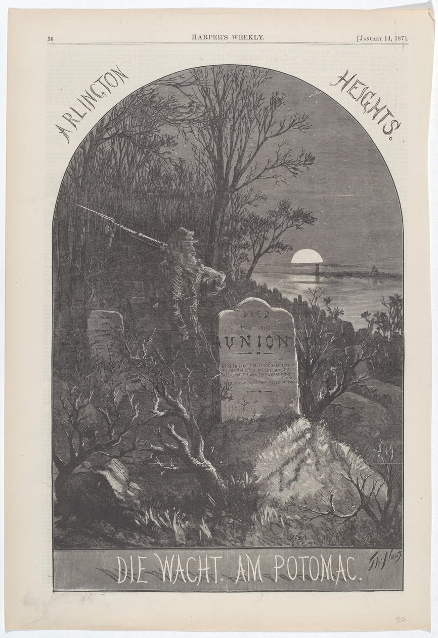 Arlington Heights. The Watch. At Potomac. by Thomas Nast