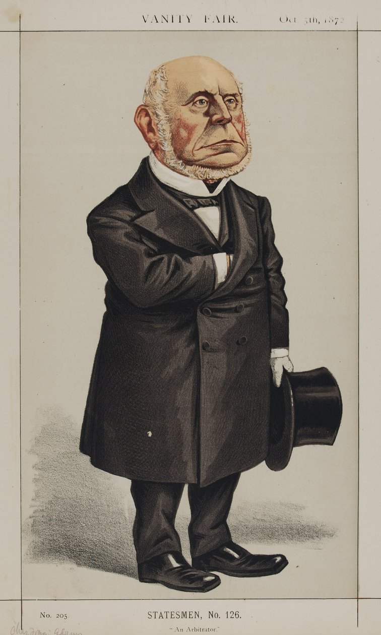 C.F. Adams, Vanity Fair, October 5, 1872 by Thomas Nast