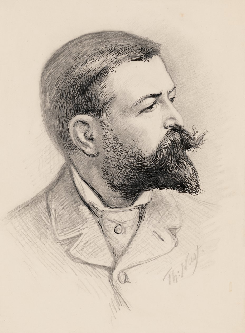 Thomas Nast Self-Portrait by Thomas Nast