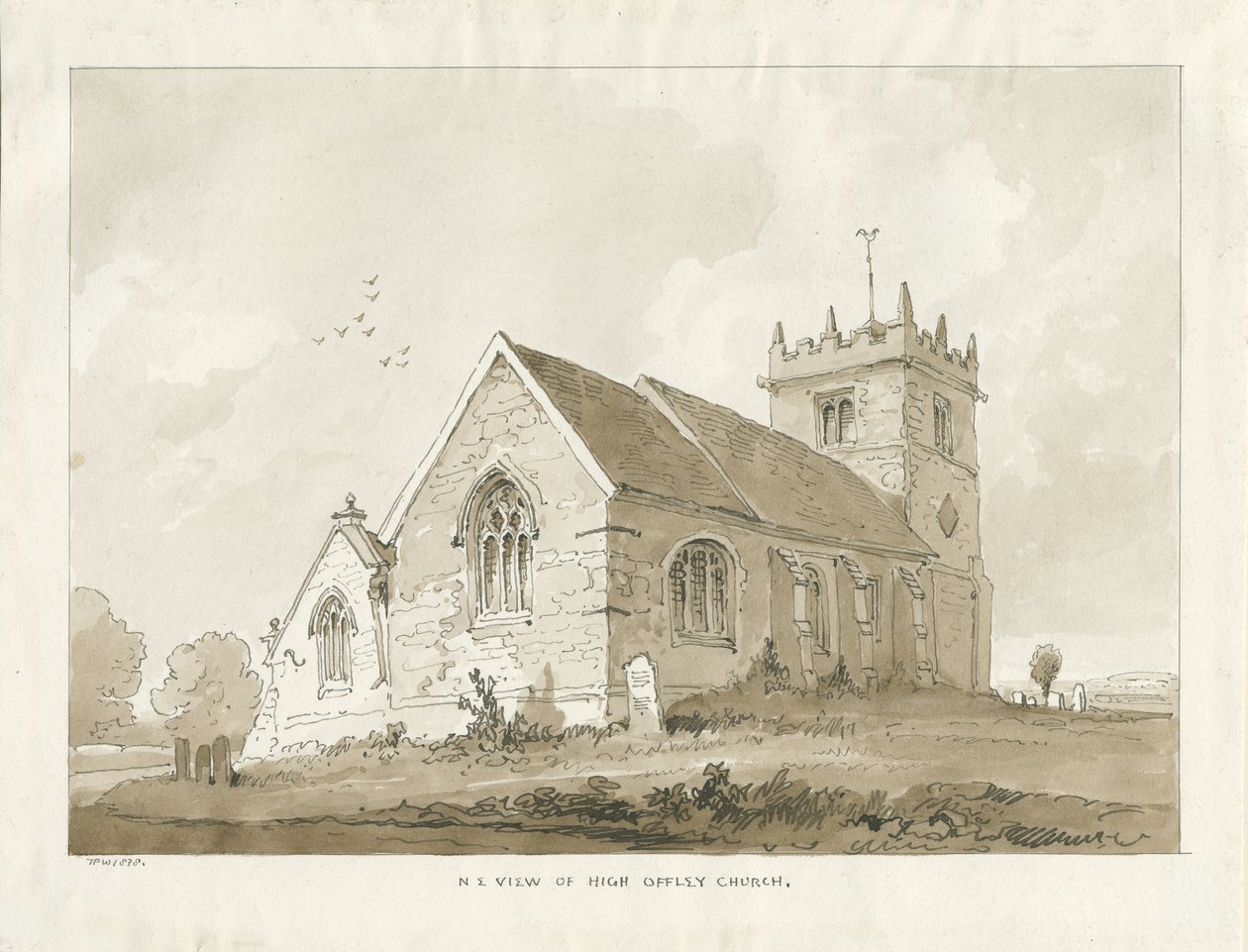 High Offley Church by Thomas Peploe Wood