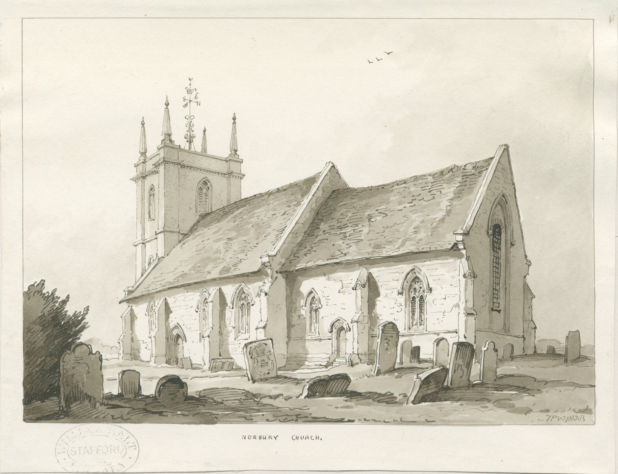 Norbury Church by Thomas Peploe Wood