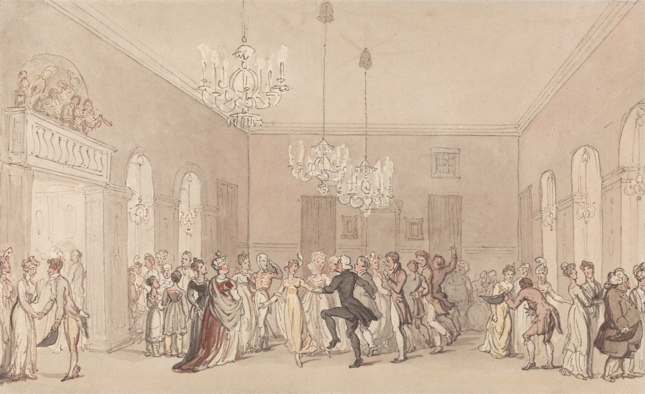 A Ball at Scarborough by Thomas Rowlandson