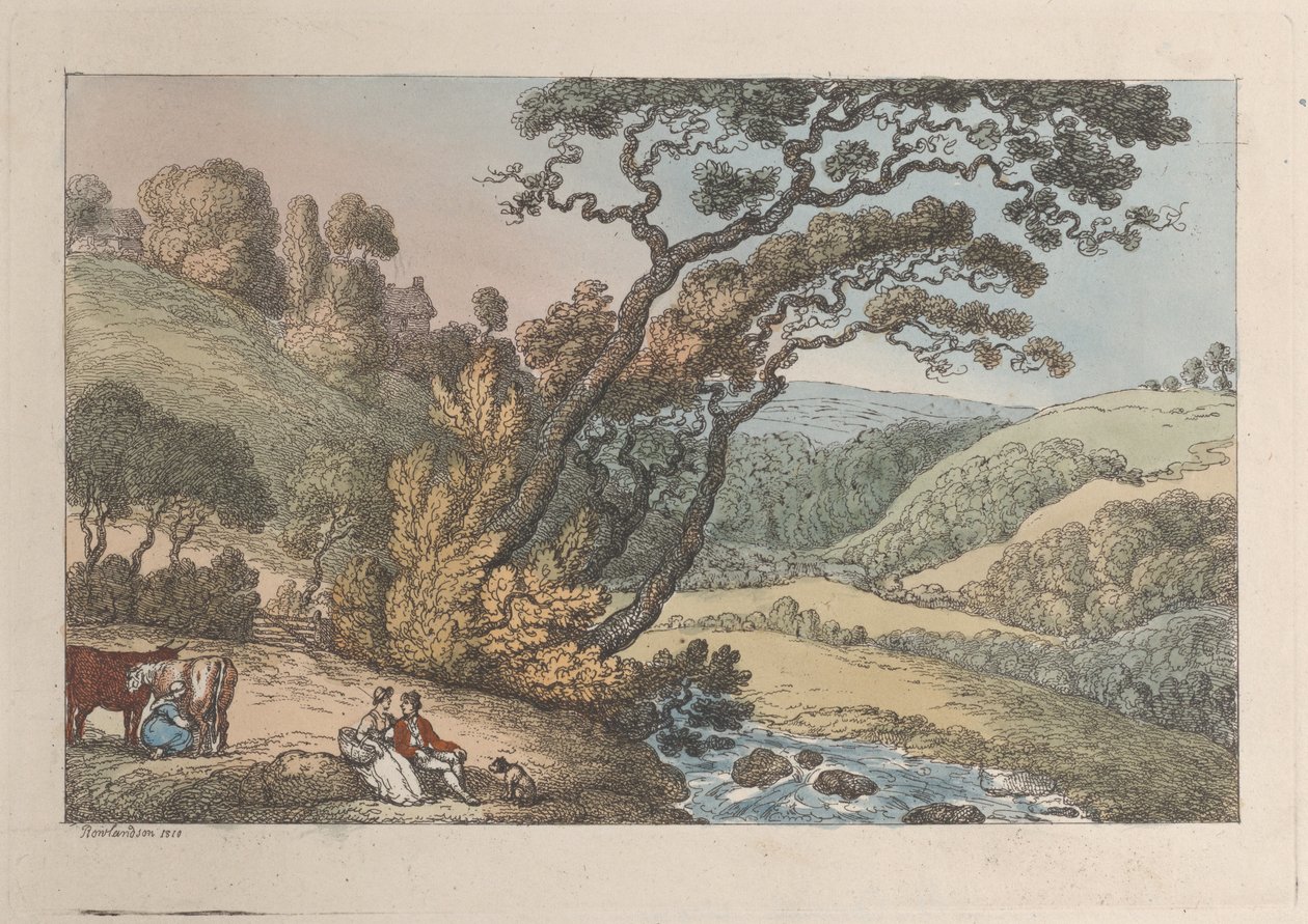 A Cornish View, from Views in Cornwall, 1810 by Thomas Rowlandson