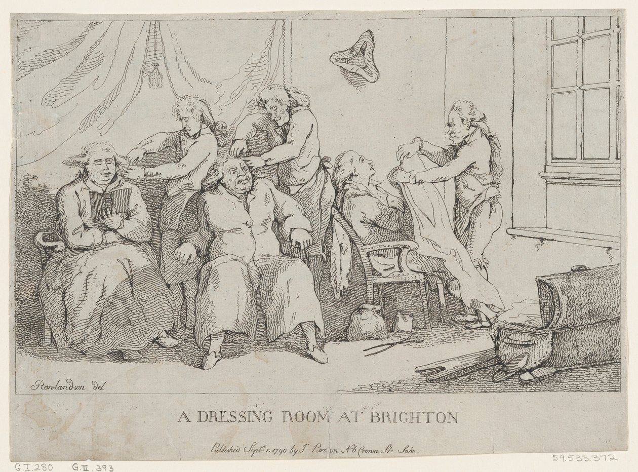 A Dressing Room at Brighton, September 1, 1790 by Thomas Rowlandson
