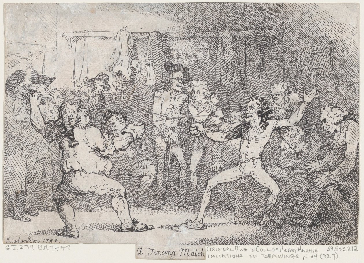 A Fencing Match, December 29, 1788 by Thomas Rowlandson