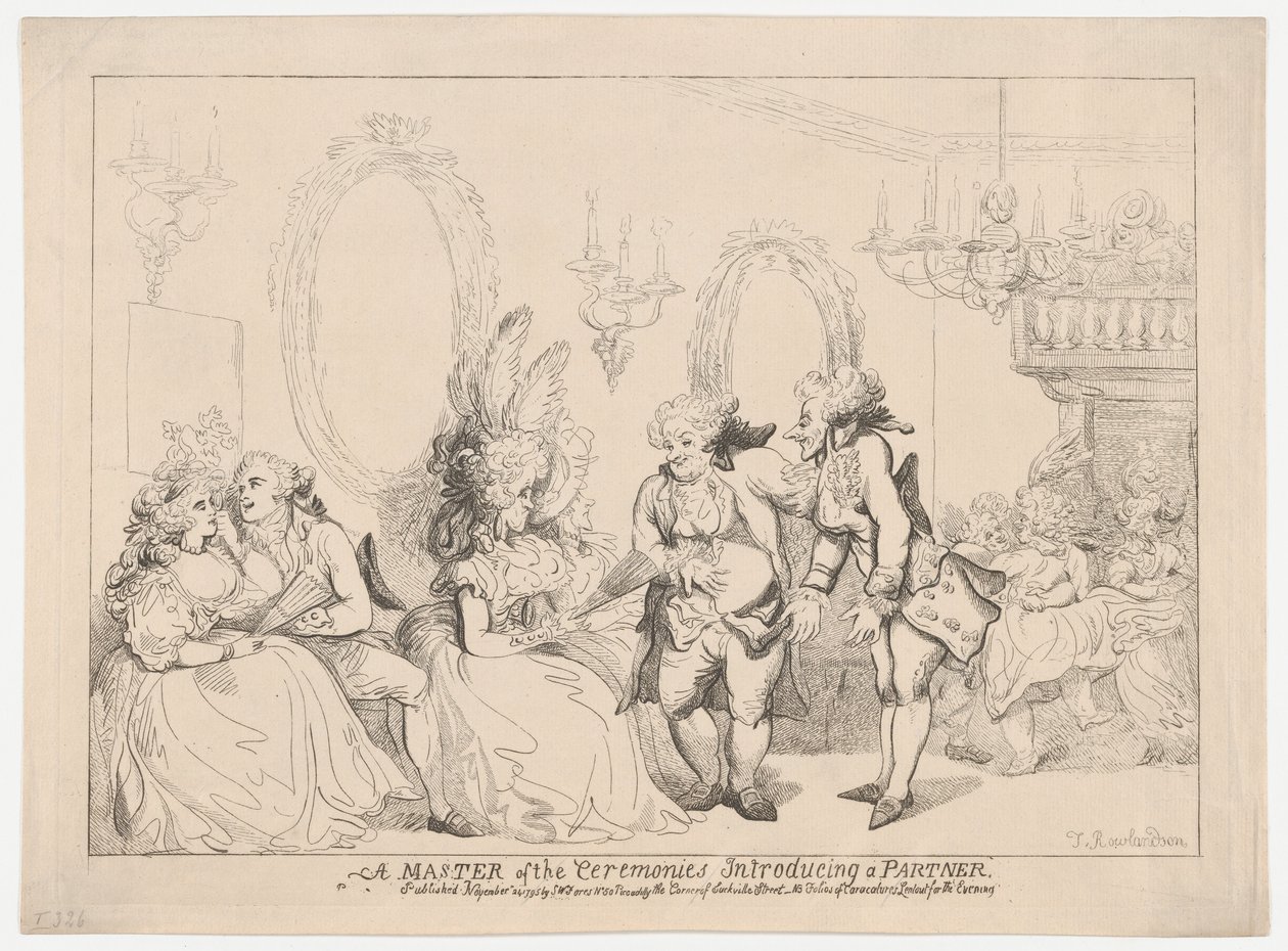 A Master of Ceremonies Introducing a Partner by Thomas Rowlandson
