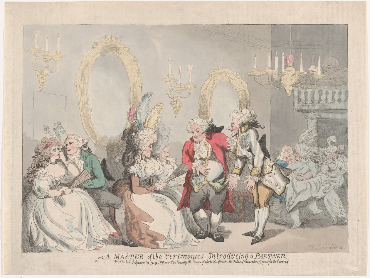 A Master of the Ceremonies Introducing a Partner, November 24, 1795 by Thomas Rowlandson