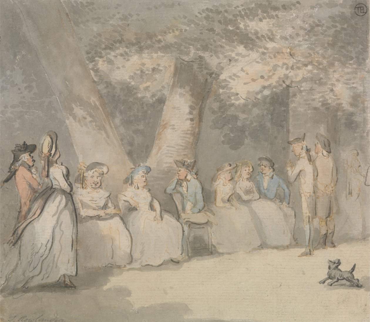 A Park Scene by Thomas Rowlandson