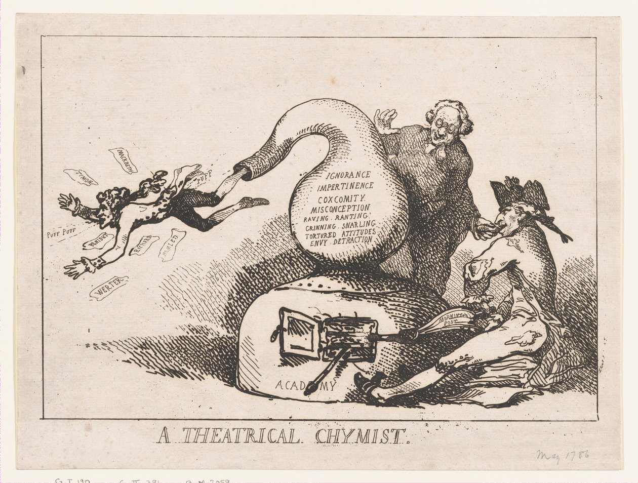 A Theatrical Chemist by Thomas Rowlandson
