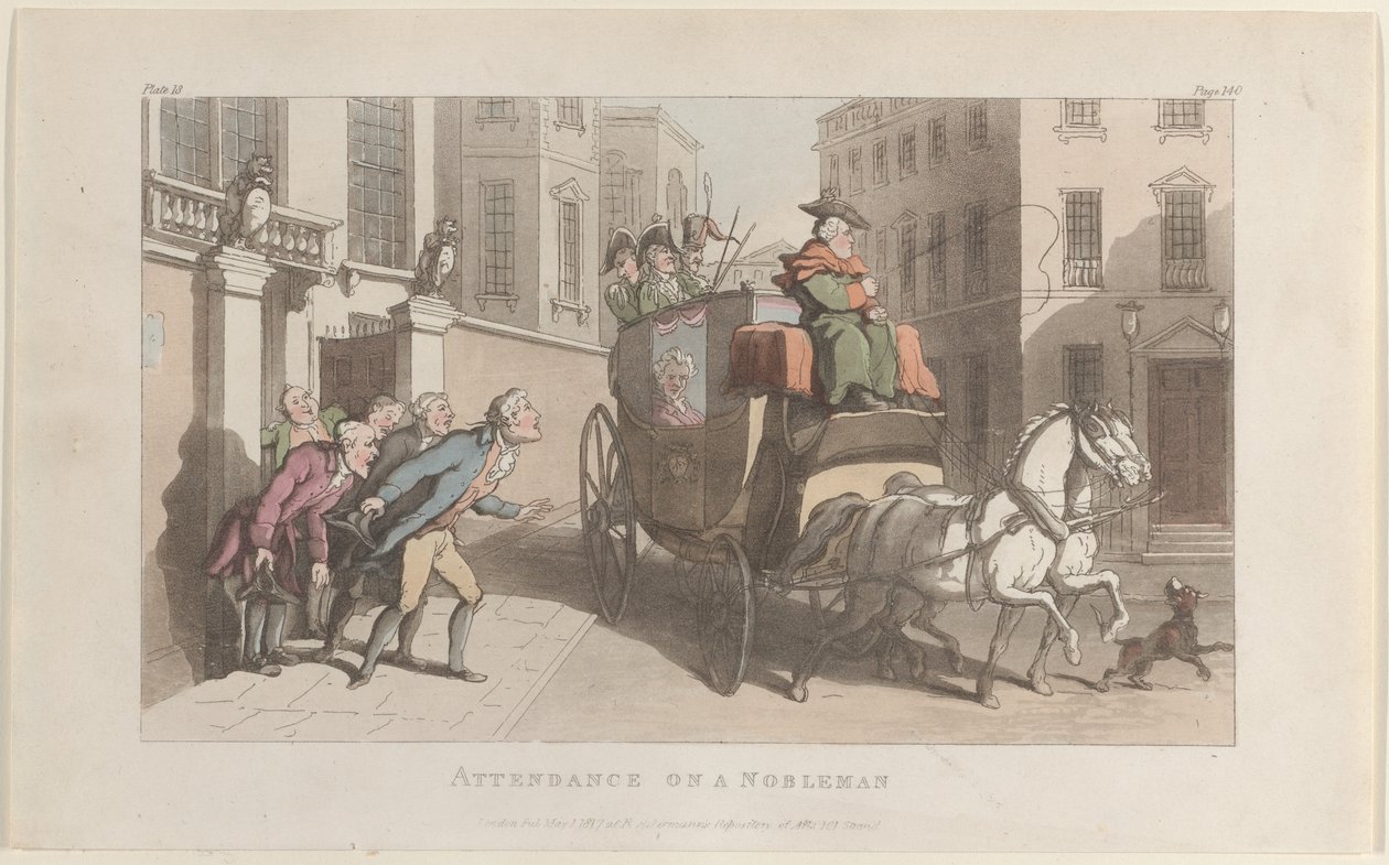 Attendance on a Nobleman, from The Vicar of Wakefield by Thomas Rowlandson