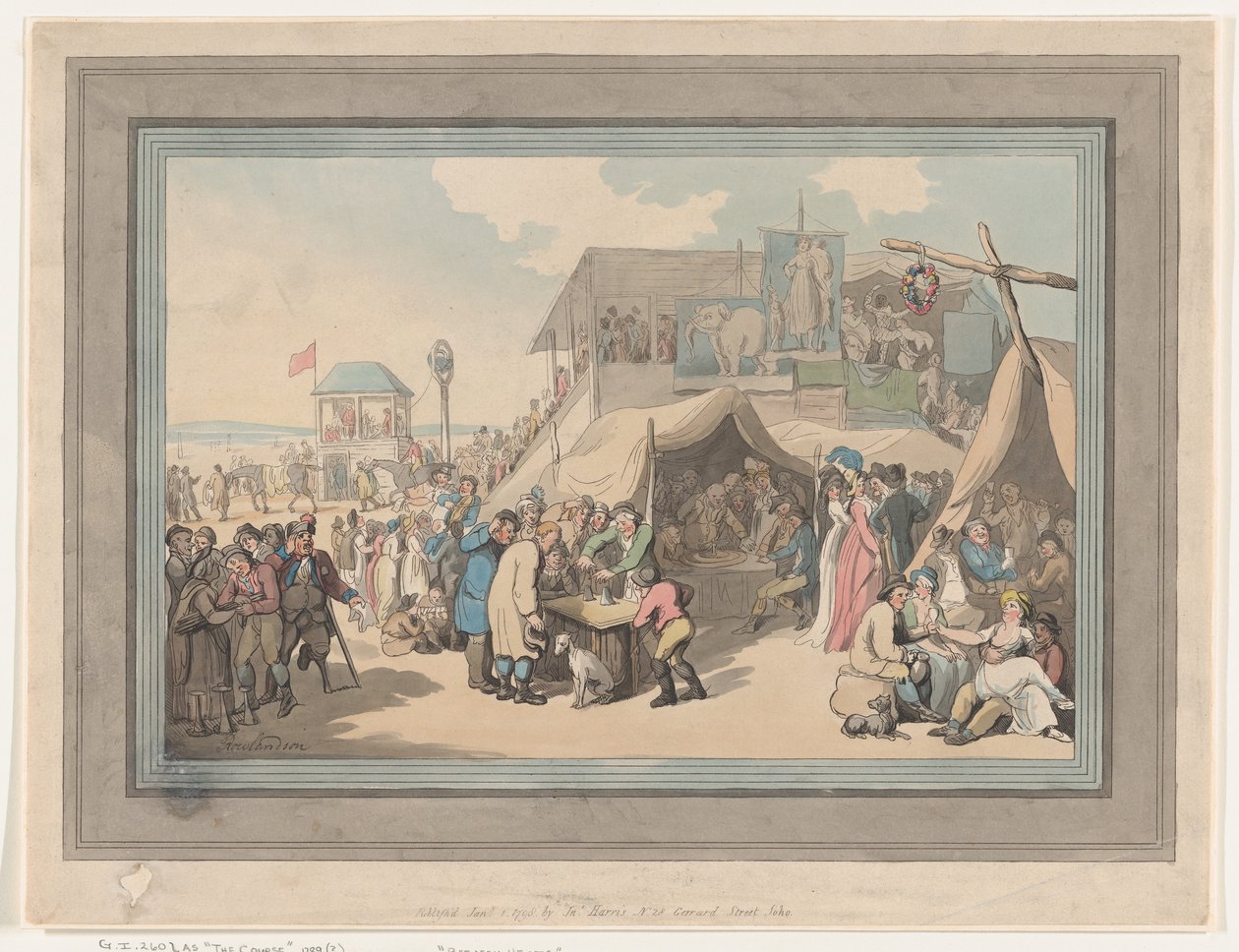 Between Heats [The Course], January 1, 1798 by Thomas Rowlandson