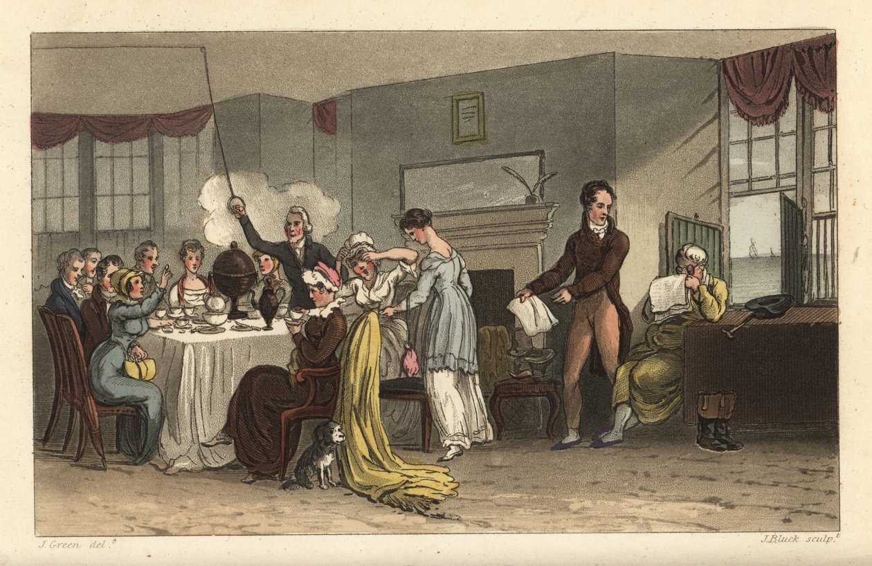 Breakfast Room of the Old Bell Inn, Scarborough by Thomas Rowlandson