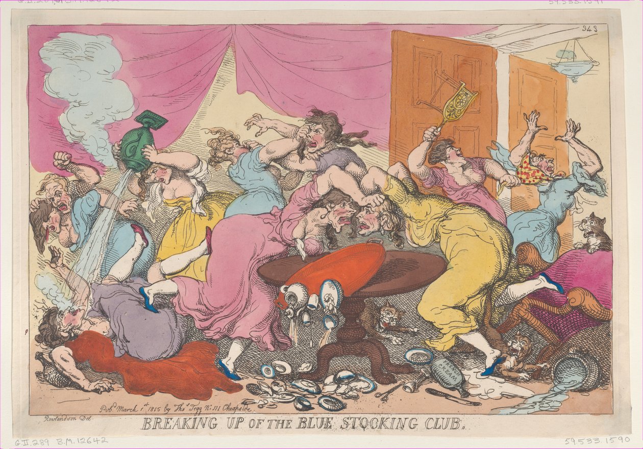 Breaking Up of the Blue Stocking Club by Thomas Rowlandson