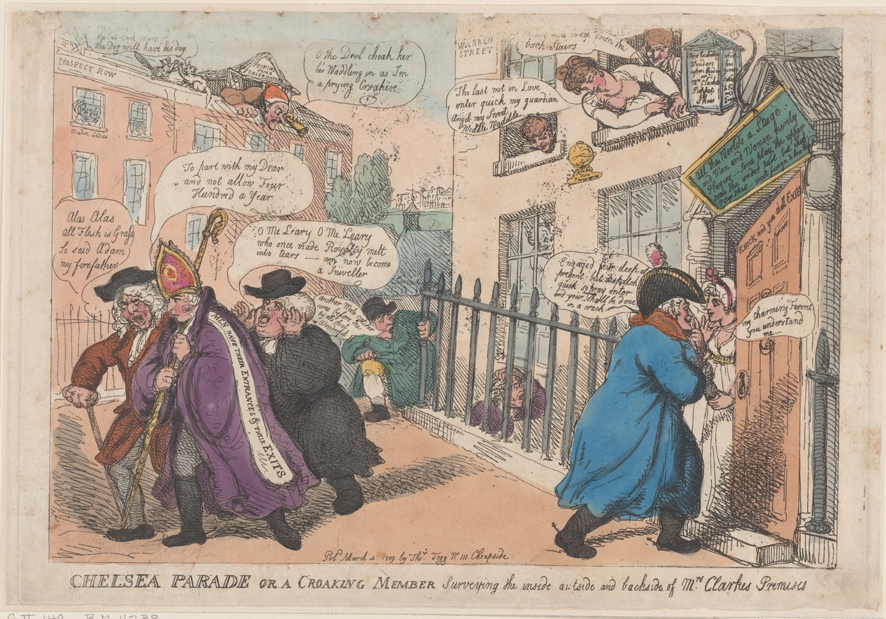 Chelsea Parade or a Croaking Member Surveying The Inside Outside and Backside of, March 4, 1809 by Thomas Rowlandson