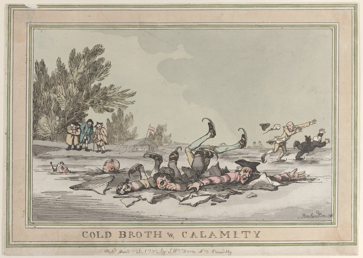 Cold Broth & Calamity, January 26, 1792 by Thomas Rowlandson