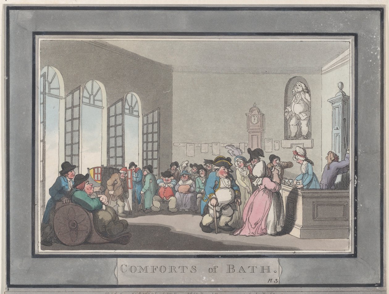Comforts of Bath, Plate 3 by Thomas Rowlandson