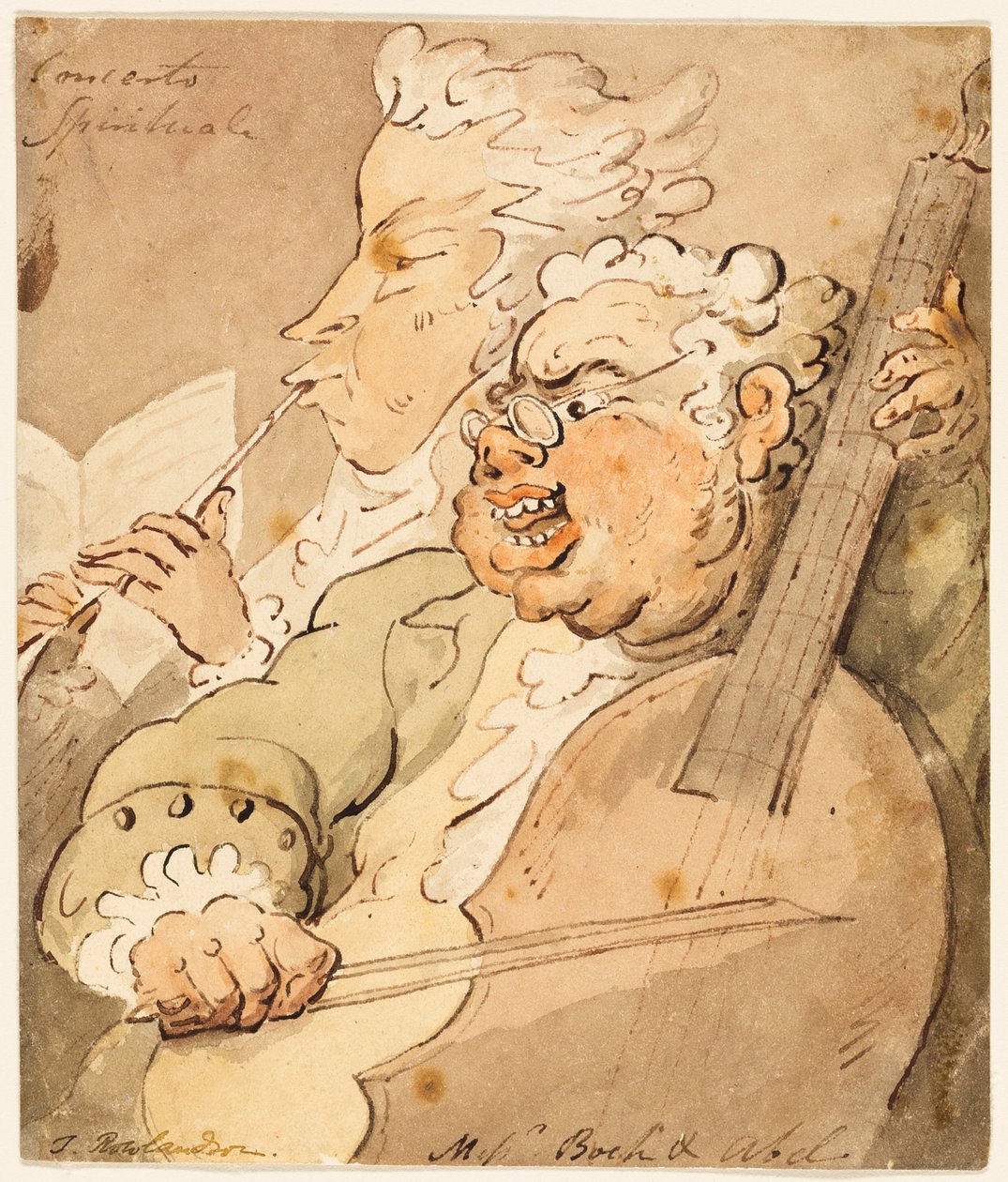 Concerto Spirituale with Messengers Boch and Abel by Thomas Rowlandson