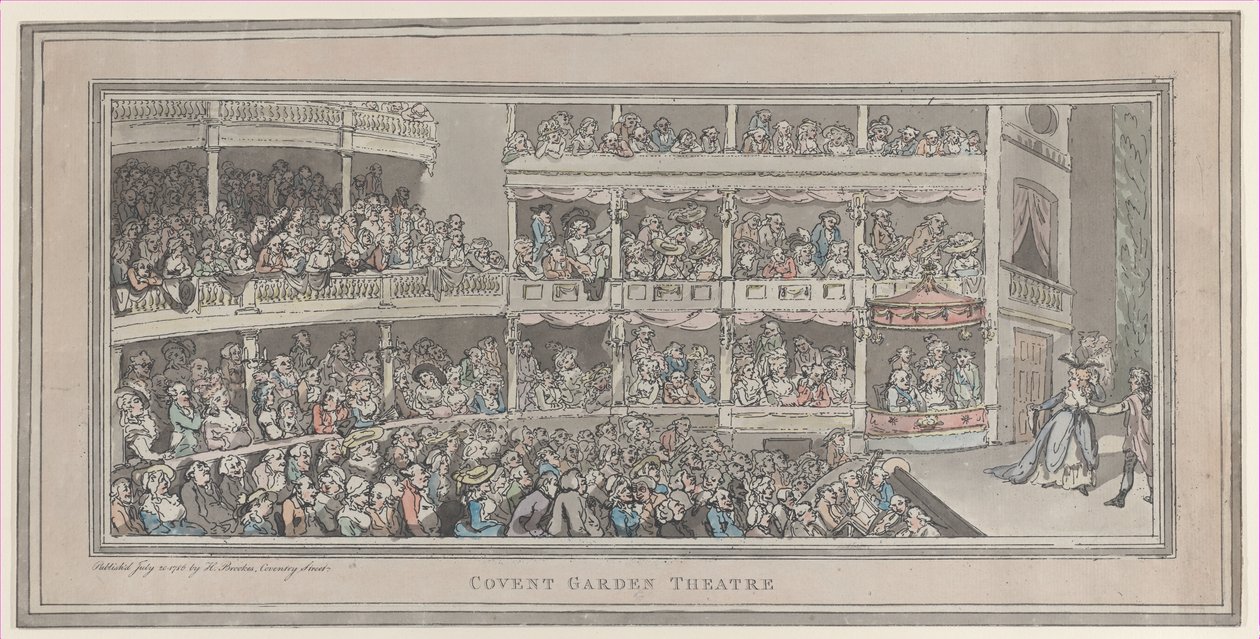 Covent Garden Theatre by Thomas Rowlandson