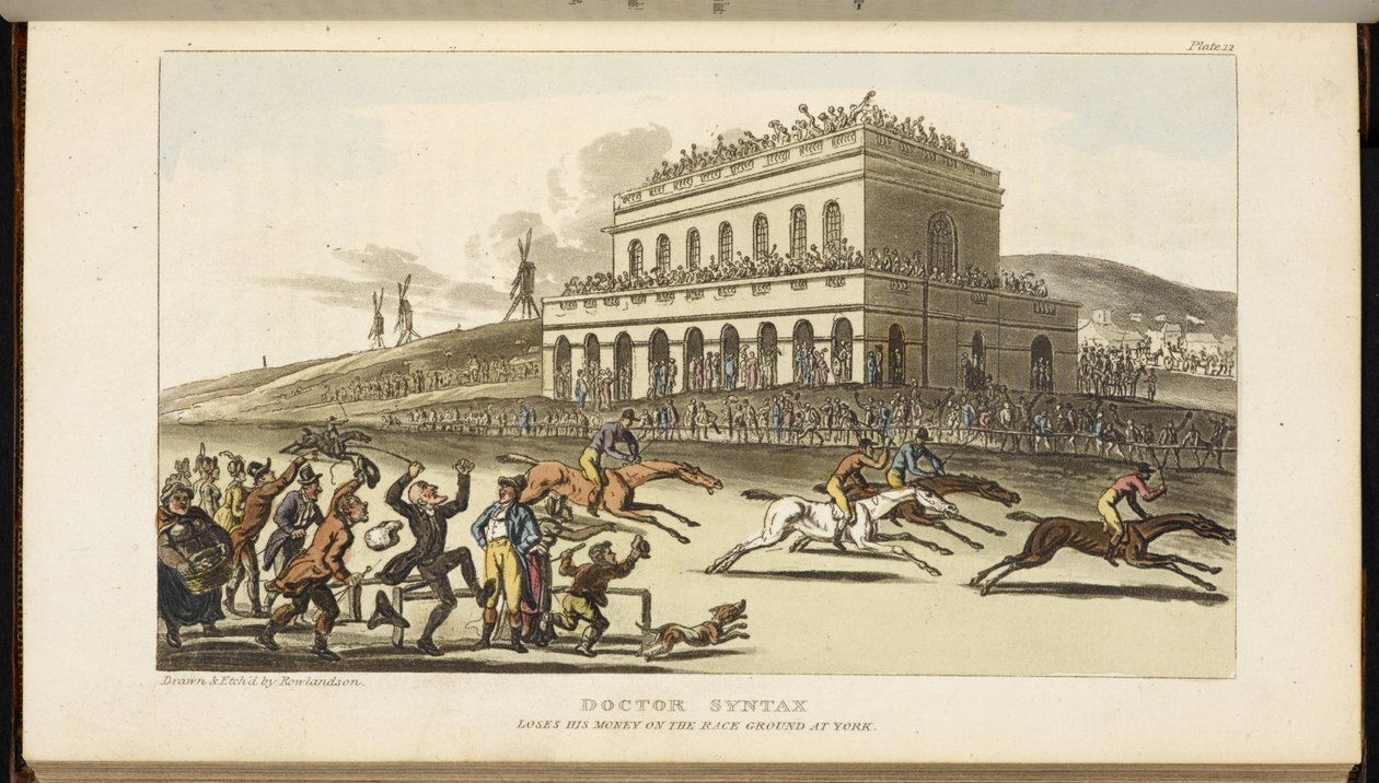 Doctor Syntax Loses His Money on the Race Track at York by Thomas Rowlandson