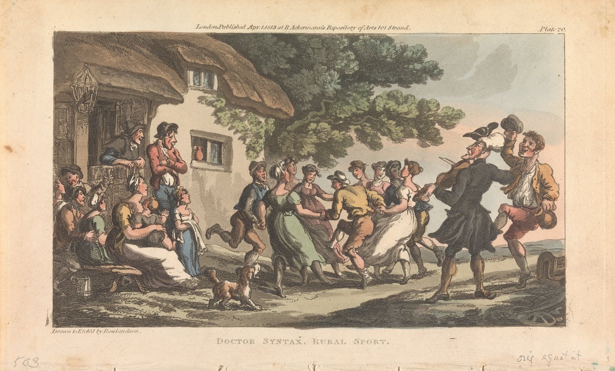 Doctor Syntax, Rural Sports, from The Tour of Doctor Syntax in Search of the Picturesque by Thomas Rowlandson