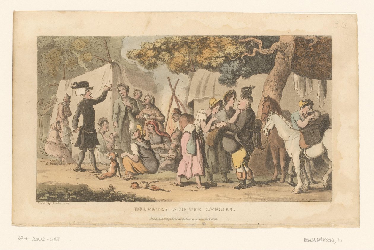 Doctor Syntax in a Gypsy Camp by Thomas Rowlandson