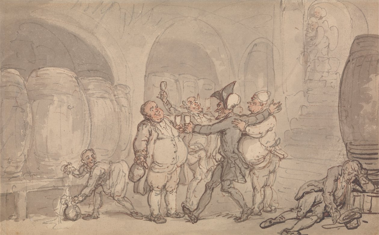Dr. Syntax Made Free of the Cellar by Thomas Rowlandson