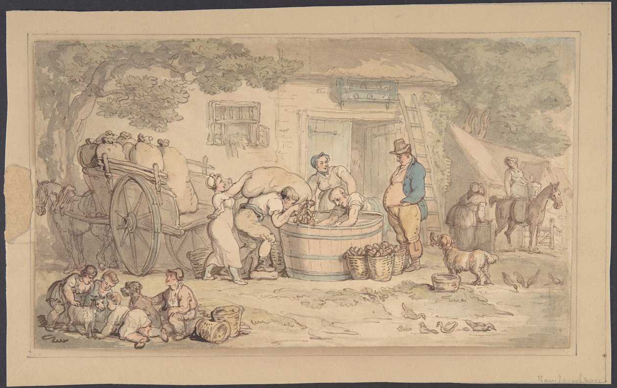 Farming Scene by Thomas Rowlandson