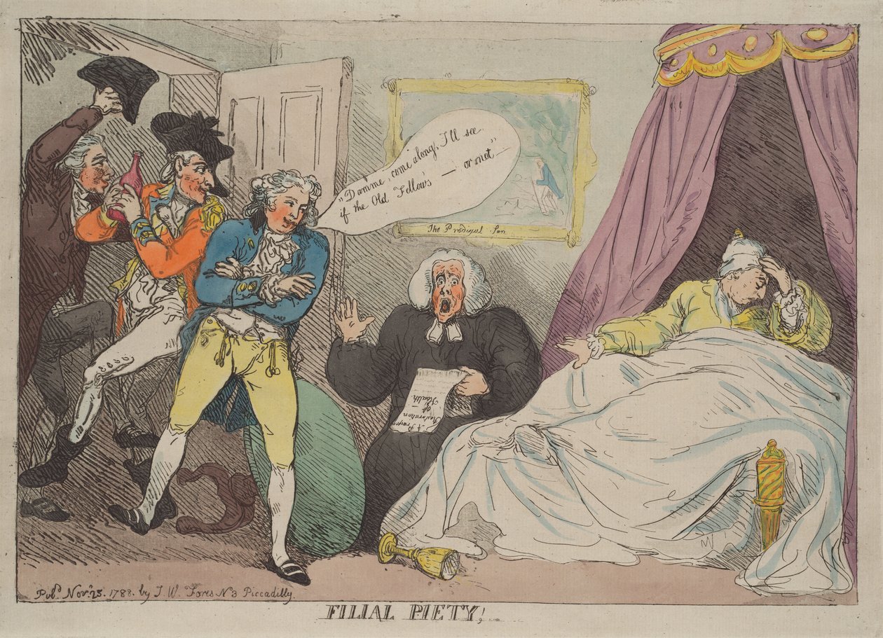 Filial Piety by Thomas Rowlandson